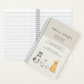 Carnet Aquarelle mignonne Animaux de compagnie Sitter Chi (À l'intérieur)