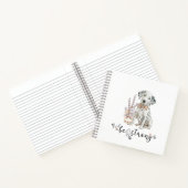 Carnet Aquarelle mignonne Chiot dalmate être fort (Intérieur)