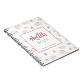 Carnet Aquarelle mignonne et Whimsical Rainbows Sketchboo (Côté Droit)