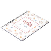 Carnet Aquarelle mignonne et Whimsical Rainbows Sketchboo (Côté gauche)