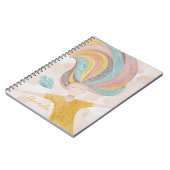 Carnet Aquarelle mignonne fille de dessin animé. Imaginai (Côté gauche)