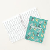Carnet Aquarelle mignonne sur Motif Dinosaure Turquoise c (Intérieur)