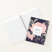 Carnet Aquarelle moderne Blush et marine Floral | Entrepr (Intérieur)