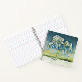 Carnet Aquarelle moderne des arbres enneigés colorés (Intérieur)