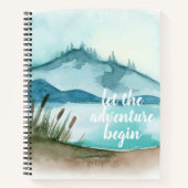 Carnet Aquarelle moderne Nature Commençons l'aventure (Devant)