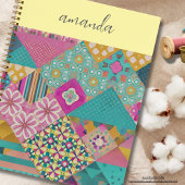 Carnet Aquarelle Monogramme dans les détails abstraits mu