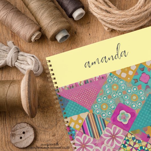Carnet Aquarelle Monogramme dans les détails abstraits mu