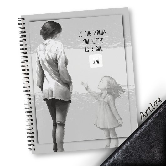 Carnet Aquarelle Monogramme Femme Trauma Motivation
