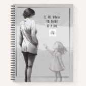 Carnet Aquarelle Monogramme Femme Trauma Motivation (Devant)