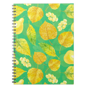 Carnet Aquarelle motif d'automne