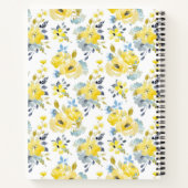 Carnet Aquarelle Motif Floral Jaune (Dos)