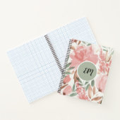 Carnet Aquarelle Motif Floral Monogramme (Intérieur)