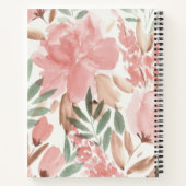 Carnet Aquarelle Motif Floral Monogramme (Dos)