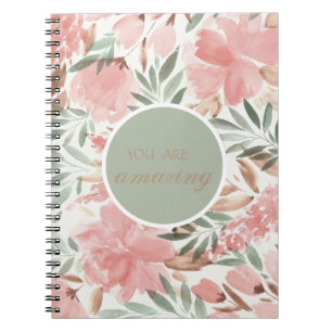 Carnet Aquarelle Motif Floral Vous Êtes Extraordinaire