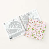 Carnet Aquarelle Motif fraise sur rose pâle (Intérieur)