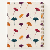 Carnet Aquarelle Motif Ginkgo Leaf Automne Couleurs d'aut (Dos)