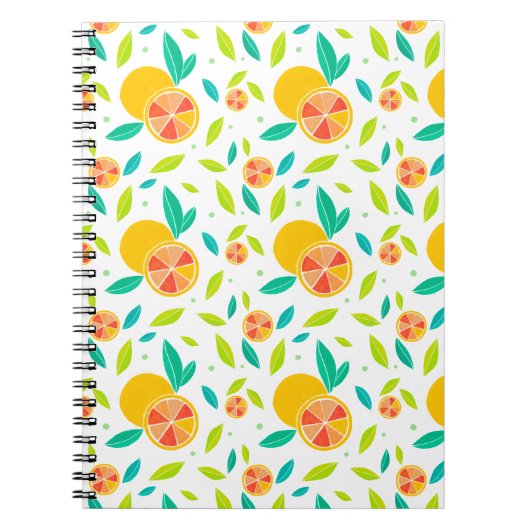 Carnet Aquarelle Motif Oranges sucrées (Devant)