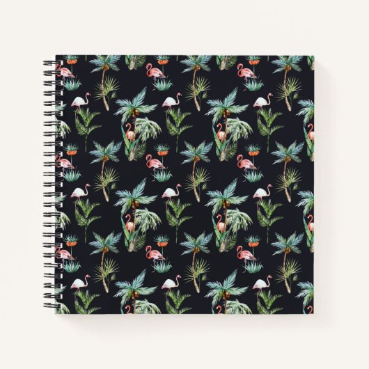 Carnet Aquarelle Motif Palm (Devant)