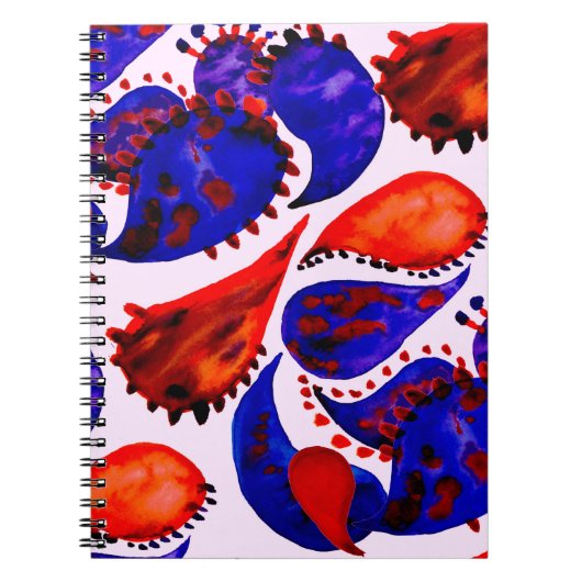 Carnet Aquarelle motif sans couture avec cachemire. Abstr (Devant)