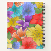 Carnet Aquarelle multicolore moderne Gratitude florale (Dos)