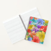 Carnet Aquarelle multicolore moderne Gratitude florale (Intérieur)