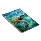 Carnet Aquarelle Natation Tortue de mer (Côté Droit)