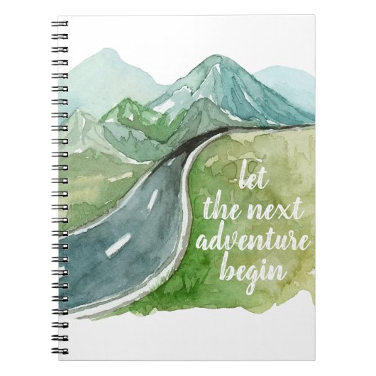 Carnet Aquarelle Nature Commençons la prochaine aventure (Devant)