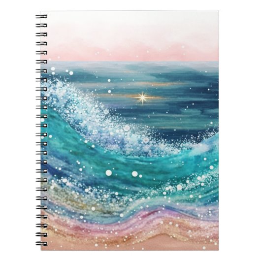 Carnet Aquarelle Ocean Waves (Devant)