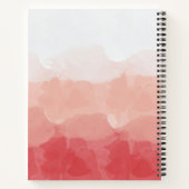 Carnet Aquarelle Ombre rouge et rose Gradient Love (Dos)