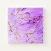 Carnet Aquarelle or violet Nom Abstrait (Dos)