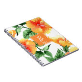 Carnet Aquarelle Orange Blossom Monogramme (Côté Droit)