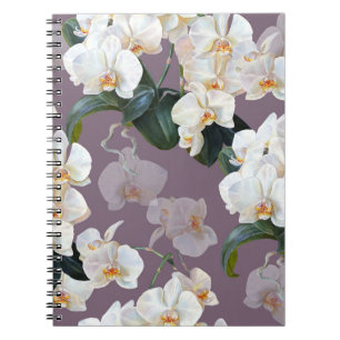 Carnet Aquarelle orchidée lavande foncée.