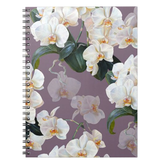 Carnet Aquarelle orchidée lavande foncée. (Devant)