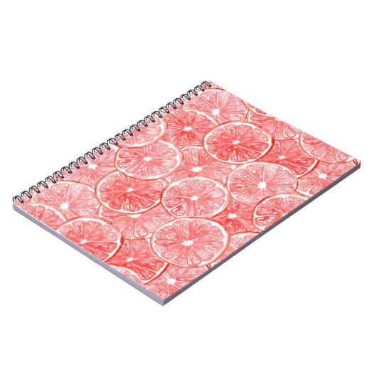 Carnet Aquarelle pamplemousse motif (Côté gauche)