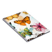 Carnet Aquarelle Papillon Motif sans couture (Côté Droit)