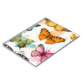 Carnet Aquarelle Papillon Motif sans couture (Côté gauche)