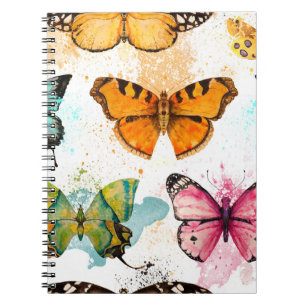 Carnet Aquarelle Papillon Motif sans couture