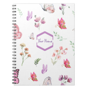 Carnet Aquarelle papillon que vous pouvez customiser