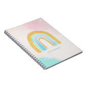 Carnet Aquarelle Parties scintillant or Arc-en-ciel Lève  (Côté Droit)