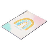Carnet Aquarelle Parties scintillant or Arc-en-ciel Lève  (Côté gauche)