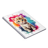 Carnet Aquarelle Pâte Art Cute Kitten Splatt Peinture (Côté Droit)