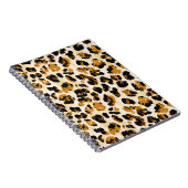 Carnet Aquarelle peau léopard, dégradé cravate-teint. (Côté Droit)