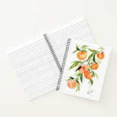 Carnet Aquarelle pêche fruit d'été grande (Intérieur)