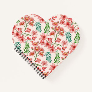 Carnet Aquarelle peinte à la main Motif floral-54098