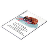 Carnet Aquarelle peinture de chiot & message de guérison- (Côté gauche)