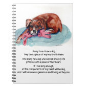 Carnet Aquarelle peinture de chiot & message de guérison- (Devant)