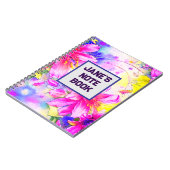 Carnet Aquarelle peinture des fleurs roses (Côté gauche)