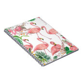 Carnet Aquarelle peinture sans couture motif avec flamant (Côté Droit)