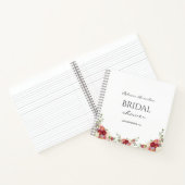 Carnet Aquarelle Peony Floral douche nuptiale Invité (Intérieur)