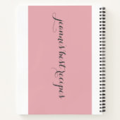 Carnet Aquarelle personnalisée Baker Cooks Outils Recette (Dos)